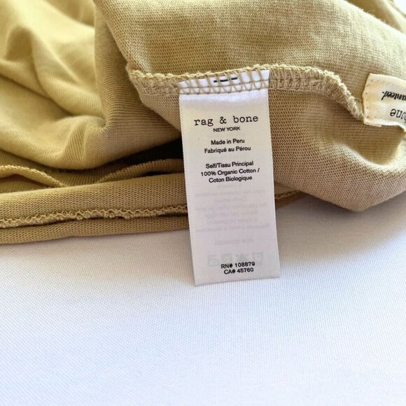 NWT RAG & BONE WOMEN'S KHAKI MIX MEDIA MUSCLE TOP - S - Picture 11 of 12